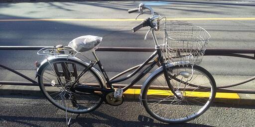 ◆27インチ・リサイクル自転車・6段ギヤ・LEDオートライト・ブラック