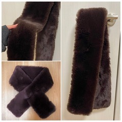 【値下げ】ふわふわファーのティペット(マフラー)の画像