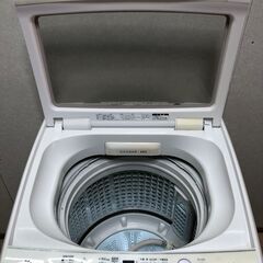 AQUA 8㎏ ガンコな汚れもキレイに「3Dパワフル洗浄＆スクラブドラム」全自動洗濯機【AQW-GV80G】 1125-2の画像