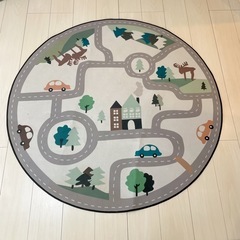 【譲ります】ラグ マット カーペット 道路 地図 マップ 形 丸...