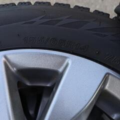 155/65R14　スズキ純正　スタッドレスアルミセット　ブリジストン　セリアル4320　7分山位の画像
