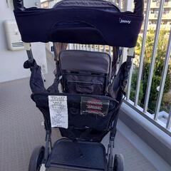 2人乗りベビーカー 椅子にもなる リアシート付き コンパクト