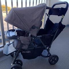2人乗りベビーカー 椅子にもなる リアシート付き コンパクト
