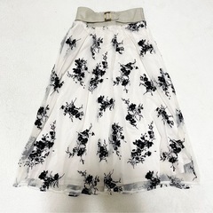 花柄シフォンスカート