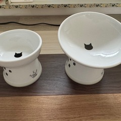 猫壱　脚付フードボール2個セット
