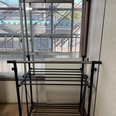 お話中大型ハンガーラック　コンパクト収納