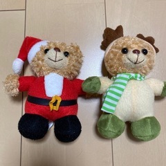 MAKS ぬいぐるみ　2個セット　クリスマス　くまの画像