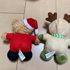 MAKS ぬいぐるみ　2個セット　クリスマス　くまの画像