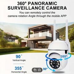 新品特価　2.4GHz WiFiカメラ、クリアな双方向オーディオ、パン/チルト追跡＆USB給電 - 屋内監視に最適の画像