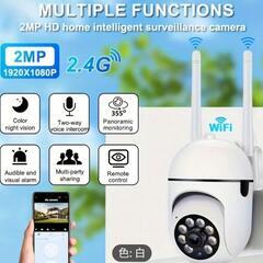 新品特価　2.4GHz WiFiカメラ、クリアな双方向オーディオ、パン/チルト追跡＆USB給電 - 屋内監視に最適の画像