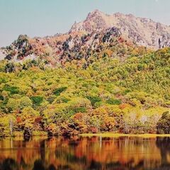 額装 風景写真】戸隠連邦 紅葉 鏡池 の画像
