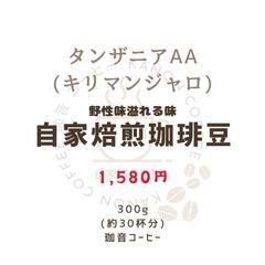 自家焙煎コーヒー豆 野性味溢れる味 タンザニアAA(キリマンジャ...
