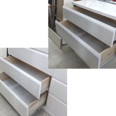 4段チェスト 幅約120cm ホワイト ミドルチェスト タンス 衣類収納 洋服収納 ☆ 札幌市 北区 屯田 の画像