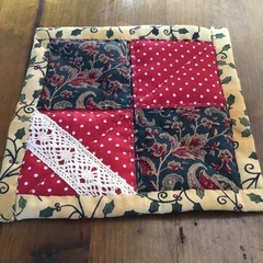 クリスマスコースター　　ハンドメイドの画像