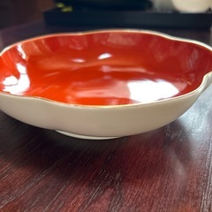 値下げ　宮内庁御用達 深川製磁 寿赤絵 睦皿揃 梅型 小皿 お皿 食器 有田焼 深川製 の画像