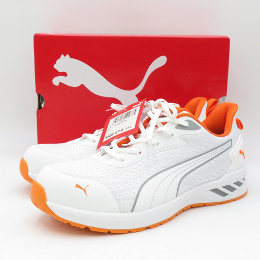 PUMA プーマ プロテクティブスニーカー 安全靴 グライド ホワイト ロー JIS T 8101 27.0cm 3E相当 No.64.404.0 未着用品 【工具専門店 テイクハンズ金沢野々市店】