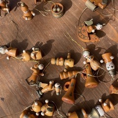 クリスマスの飾り　クラシック　木製の画像