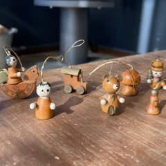 クリスマスの飾り　クラシック　木製