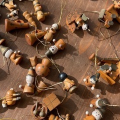 クリスマスの飾り　クラシック　木製の画像