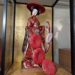 日本人形　ガラスケース入りの画像