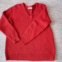 赤ニット　LOWRYS FARM  L