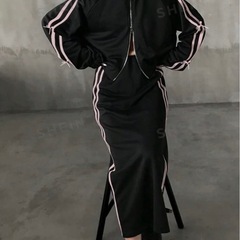 FRIFUL 2点 女性カジュアル ストライプ リボンディテール...