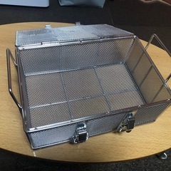 ステンレスメッシュ 洗い箱　丁番付の画像