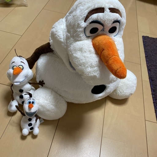 ディズニー アナと雪の女王 FROZEN オラフ ジャンボぬいぐるみ 超特大　3点