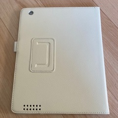 iPad専用 ホワイトケース スタンド機能付きの画像