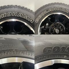 【YK G015 265/70R17】夏タイヤ【トヨタ FJクルーザー ブラックカラーパッケージ 純正ホイール 17インチ 7.5J6HPCD139.7+15】バリ溝 MTA817クレジットカード QRコード決済可能の画像