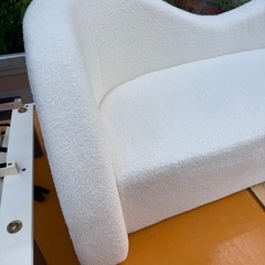 インドアソファ　ソファ　室内　リビング　3人掛け　リビングソファ　ふくよか　１人掛け　３人掛け　広い座面　シェルパ生地　モコモコ　ウレタン充填　柔らか　心地良い　シック　カスタマイズ可能　SNSF-C116の画像