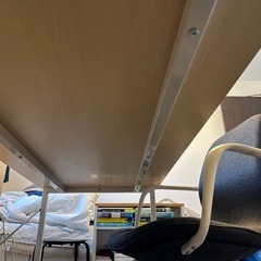 パソコンデスク　テーブル　きれい　白　木造の画像