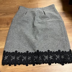 プロポーション 裾レース タイトスカート