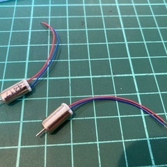 新品 マイクロ モーター 2個セット リード線付き 直径6mm 工作