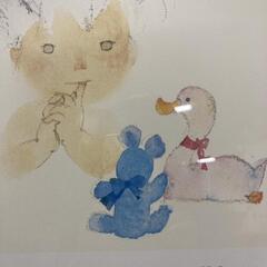 美品　いわさきちひろ　絵画　Cの画像