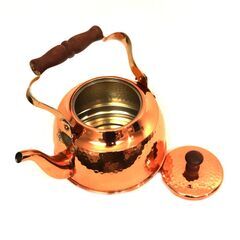 星野器物・銅製・茶寮ケトル・やかん・槌目・No.190825-44の画像