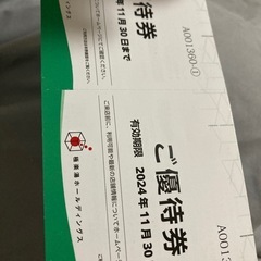 極楽湯株主優待券今月末までの画像