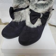 【美品】JERRY BEANS  XL ファーブーツ 黒