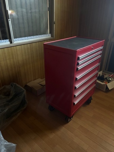 KIKAIYA ローラーキャビネット レッド 7段艶なし マットタイプツールボックス ロールキャ ビネット ツールキャビネット ツール
