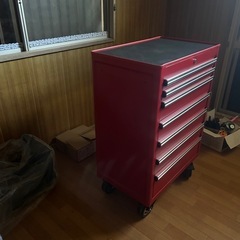 KIKAIYA ローラーキャビネット レッド 7段艶なし マットタイプツールボックス ロールキャ ビネット ツールキャビネット ツールボックス 工具箱の画像
