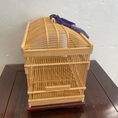 竹細工　虫かご　鈴虫籠（横13cm×縦21cm×高さ16cm）の画像