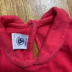 プチバトー襟付き長袖ロンパース２枚セットの画像