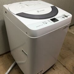SHARP シャープ 洗濯機 5.5kg 風乾燥 ION COAT 全自動 2013年製 中古 動作品 家電 生活家電　【糸島市内 送料無料】1125-4の画像