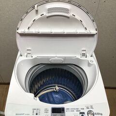 SHARP シャープ 洗濯機 5.5kg 風乾燥 ION COAT 全自動 2013年製 中古 動作品 家電 生活家電　【糸島市内 送料無料】1125-4の画像