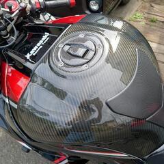 ・艶有綾織カーボンタンクカバーの画像