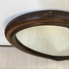 ハート型ミラー ラタン製の画像