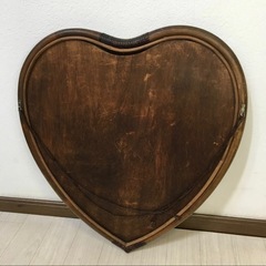 ハート型ミラー ラタン製の画像