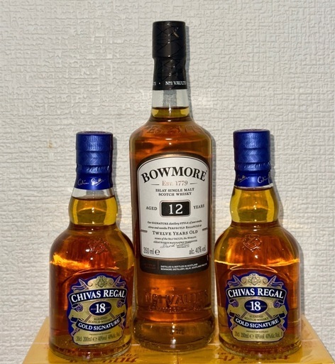 Bowmore 12年 & Chivas Regal 18年 セット 3本