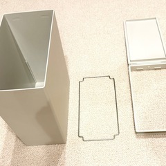 ポリプロピレンごみ箱・角型・袋止め付／ 大（約11L） 約幅15...