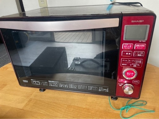 SHARP シャープ 過熱水蒸気 オーブンレンジ RE-T800-R レッド系 2015年製